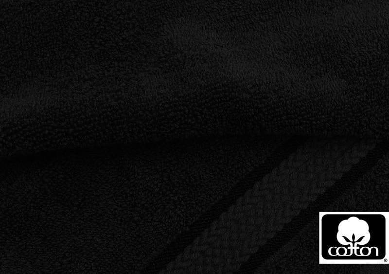 COTTON CRAFT Ultra Soft 6 Piece Towel Set - 2 Oversized Large Bath Towels,2 Hand Towels,2 Washcloths - Absorbent Quick Dry Everyday Luxury Hotel Bathroom Spa Gym Shower Pool Travel -100% Cotton- Black - Image 4